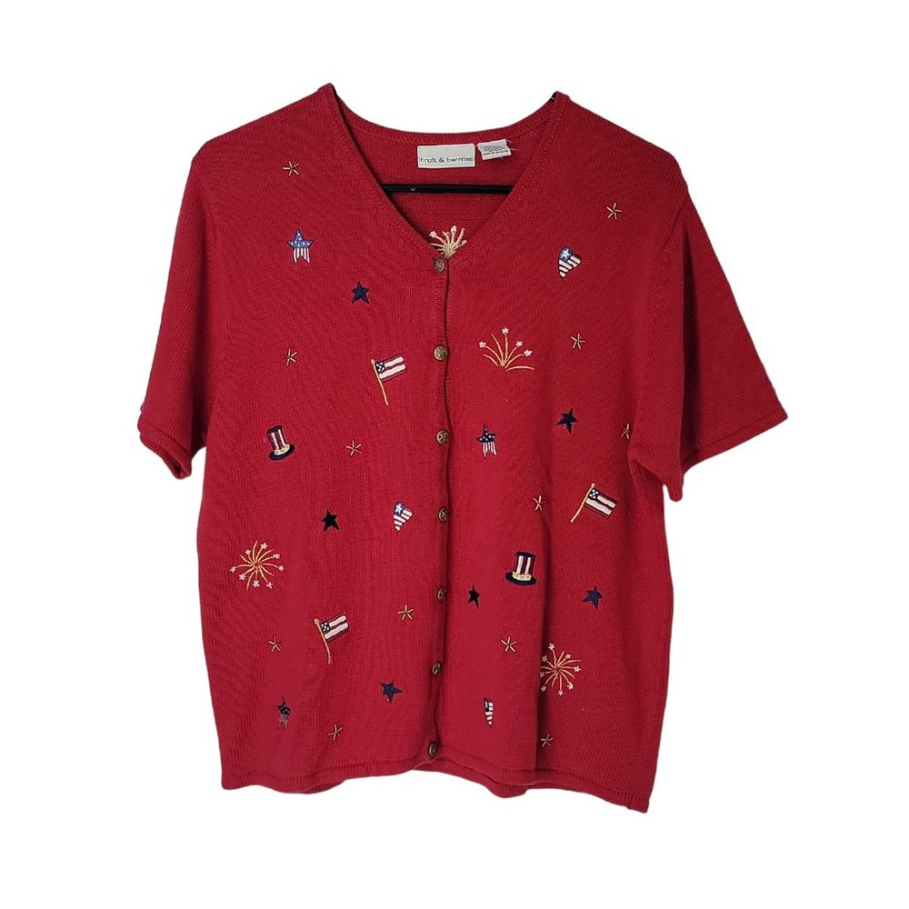Croft & Barrow Womens 4th of July / Independence Day Top Size Medium